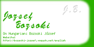 jozsef bozsoki business card